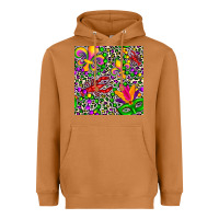 Meerkat mardi gras crawfish leopard  seamless pattern Heavyweight Hoodie - FaDigitalArtStudio