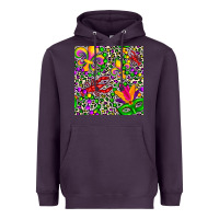 Plum mardi gras crawfish leopard  seamless pattern Heavyweight Hoodie - FaDigitalArtStudio