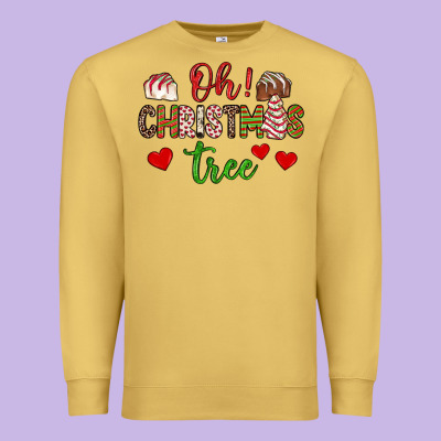 Oh Christmas Tree Premium Sweatshirt Designed By Jahusdesignshop