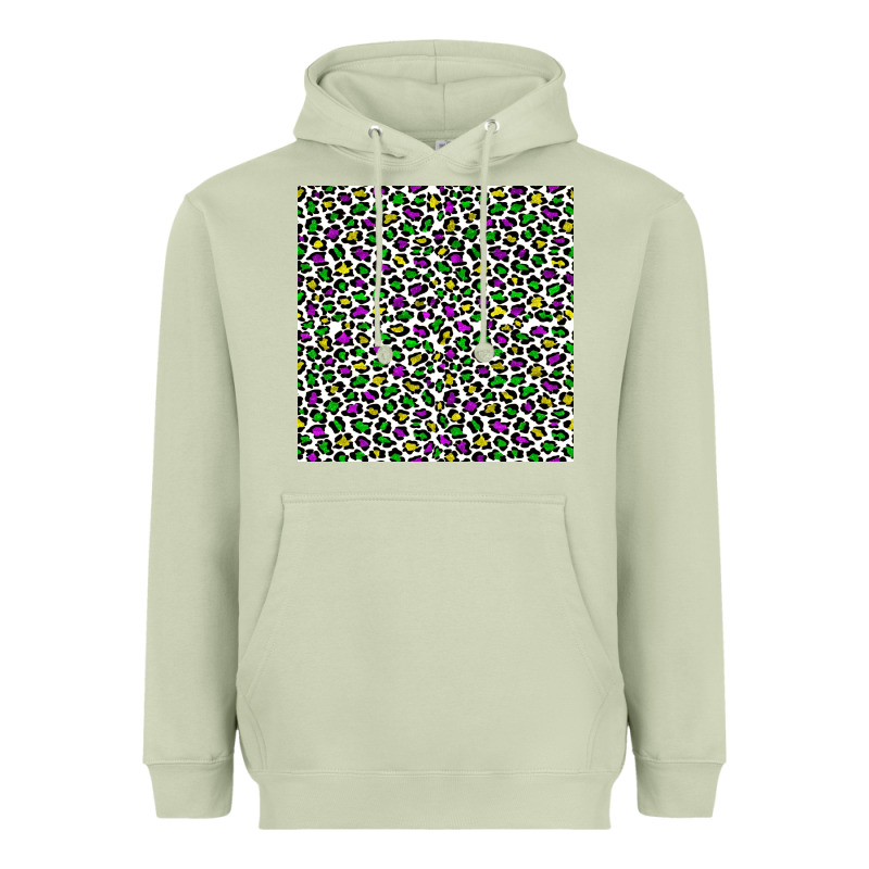 Mardi Gras Leopard  Seamless Pattern Heavyweight Hoodie by FaDigitalArtStudio | Teevron
