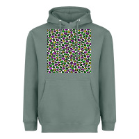 Sage mardi gras leopard  seamless pattern Heavyweight Hoodie - FaDigitalArtStudio