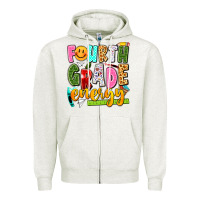 Oatmeal Heather fourth grade energy Zipper Hoodie - texasbilliewilder