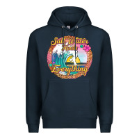 Navy salt water heals everything Premium Hoodie - Jasminsmagicworld