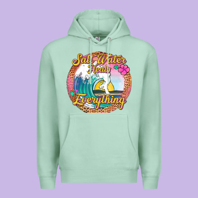 Salt Water Heals Everything Premium Hoodie Designed By Jasminsmagicworld