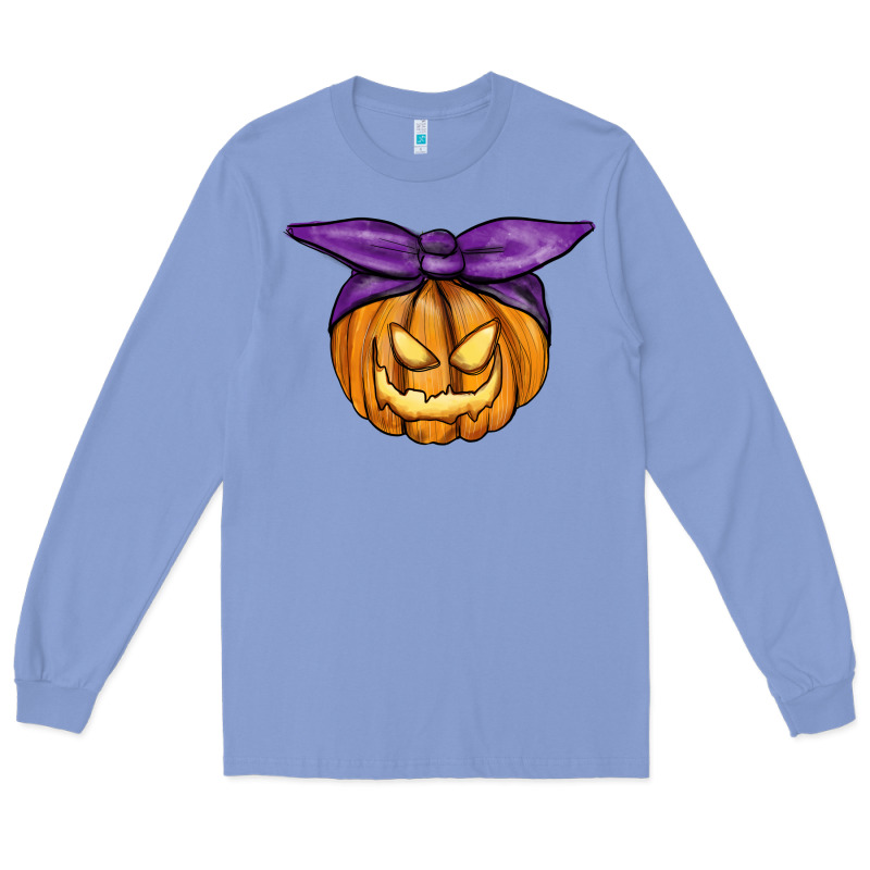 Jack O' Lantern Halloween Pumpkin Long Sleeve Tee by RanaPortraitStore | Teevron