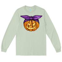 Matcha Jack O' Lantern Halloween Pumpkin Long Sleeve Tee - RanaPortraitStore