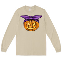 Mushroom Jack O' Lantern Halloween Pumpkin Long Sleeve Tee - RanaPortraitStore