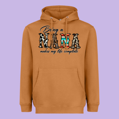 Being Nana Makes My Life Complate Heavyweight Hoodie Designed By Cowhidedigitalart