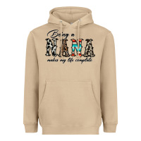 Mushroom being nana makes my life complate Heavyweight Hoodie - CowhideDigitalArt