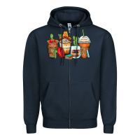 Navy spanish teacher coffee cups Zipper Hoodie - Zillion Design Studio