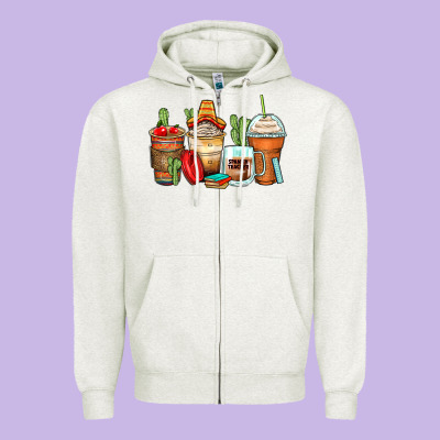 Spanish Teacher Coffee Cups Zipper Hoodie Designed By Zillion Design Studio