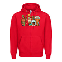 Red spanish teacher coffee cups Zipper Hoodie - Zillion Design Studio