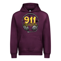 Mauve Wine 911 dispatcher Urban Hoodie - MaliasSmallBusiness