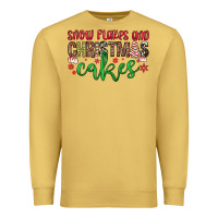 Antique Gold Snowflakes and Christmas cakes Premium Sweatshirt - JahusDesignShop