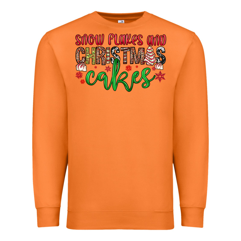 Snowflakes And Christmas Cakes Premium Sweatshirt by JahusDesignShop | Teevron