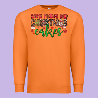 Snowflakes And Christmas Cakes Premium Sweatshirt Designed By Jahusdesignshop