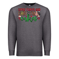 Charcoal Heather Snowflakes and Christmas cakes Premium Sweatshirt - JahusDesignShop