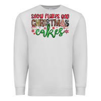 Dove Grey Snowflakes and Christmas cakes Premium Sweatshirt - JahusDesignShop