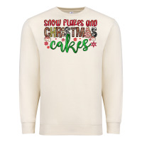 Sandshell Snowflakes and Christmas cakes Premium Sweatshirt - JahusDesignShop