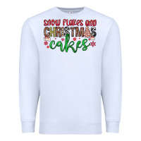 White Snowflakes and Christmas cakes Premium Sweatshirt - JahusDesignShop