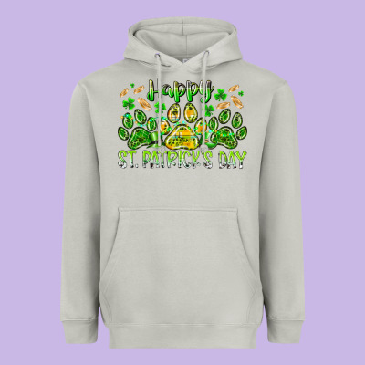 Heppy St. Patricks Day Heavyweight Hoodie Designed By Racoondesign