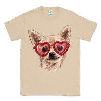 Mushroom Chihuahua dog with love glasses Classic Tee - RanaPortraitStore