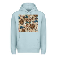 Blue Mist Baseball senior Premium Hoodie - NancyCooperArtShop