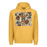 Mustard Baseball senior Premium Hoodie - NancyCooperArtShop