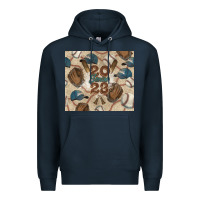 Navy Baseball senior Premium Hoodie - NancyCooperArtShop