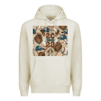 Oatmeal Heather Baseball senior Premium Hoodie - NancyCooperArtShop