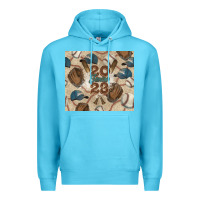 Ocean Blue Baseball senior Premium Hoodie - NancyCooperArtShop