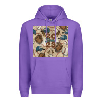 Purple Baseball senior Premium Hoodie - NancyCooperArtShop