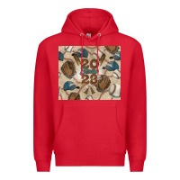 Red Baseball senior Premium Hoodie - NancyCooperArtShop