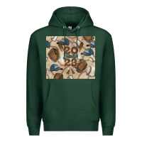 Sports Green Baseball senior Premium Hoodie - NancyCooperArtShop