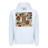 White Baseball senior Premium Hoodie - NancyCooperArtShop