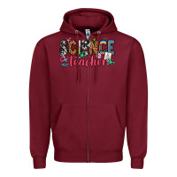Burgundy science teacher Zipper Hoodie - Zillion Design Studio