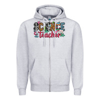 Heather Grey science teacher Zipper Hoodie - Zillion Design Studio
