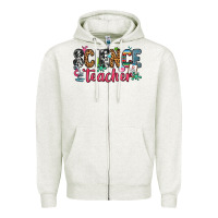 Oatmeal Heather science teacher Zipper Hoodie - Zillion Design Studio