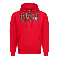 Red science teacher Zipper Hoodie - Zillion Design Studio