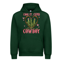 Forest Green cool it cupid i will find my own cowboy Urban Hoodie - MaliasSmallBusiness