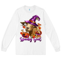 White Spooky Goat Long Sleeve Tee - RanaPortraitStore