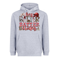 Heather Grey hey batter batter swing Heavyweight Hoodie - RacoonDesign