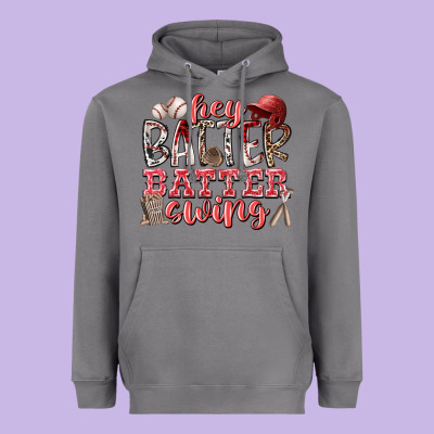 Hey Batter Batter Swing Heavyweight Hoodie Designed By Racoondesign