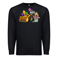 Black mardi gras gnome bulldozer Premium Sweatshirt - JahusDesignShop