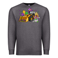 Charcoal Heather mardi gras gnome bulldozer Premium Sweatshirt - JahusDesignShop