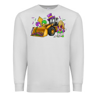 Dove Grey mardi gras gnome bulldozer Premium Sweatshirt - JahusDesignShop