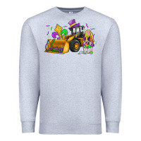 Heather Grey mardi gras gnome bulldozer Premium Sweatshirt - JahusDesignShop
