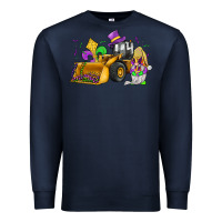 Navy mardi gras gnome bulldozer Premium Sweatshirt - JahusDesignShop