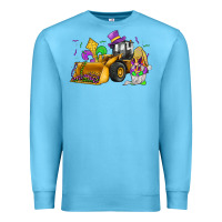 Ocean Blue mardi gras gnome bulldozer Premium Sweatshirt - JahusDesignShop
