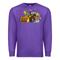 Purple mardi gras gnome bulldozer Premium Sweatshirt - JahusDesignShop